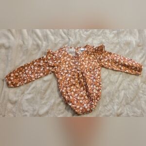 Floral Long Sleeve Baby Romper